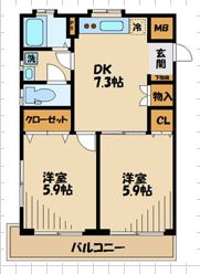 シエスタ向ヶ丘遊園の間取り