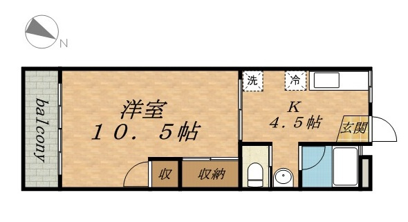 コーポ皆師の間取り