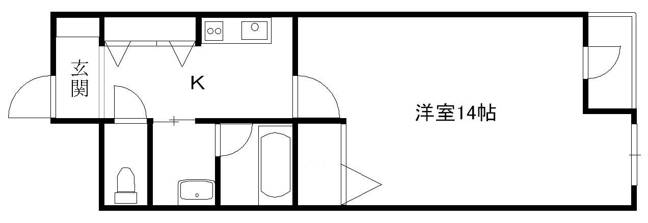 セレッソ・コートの間取り|広々とした14帖の室内！