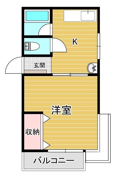 花梨ハイツの間取り