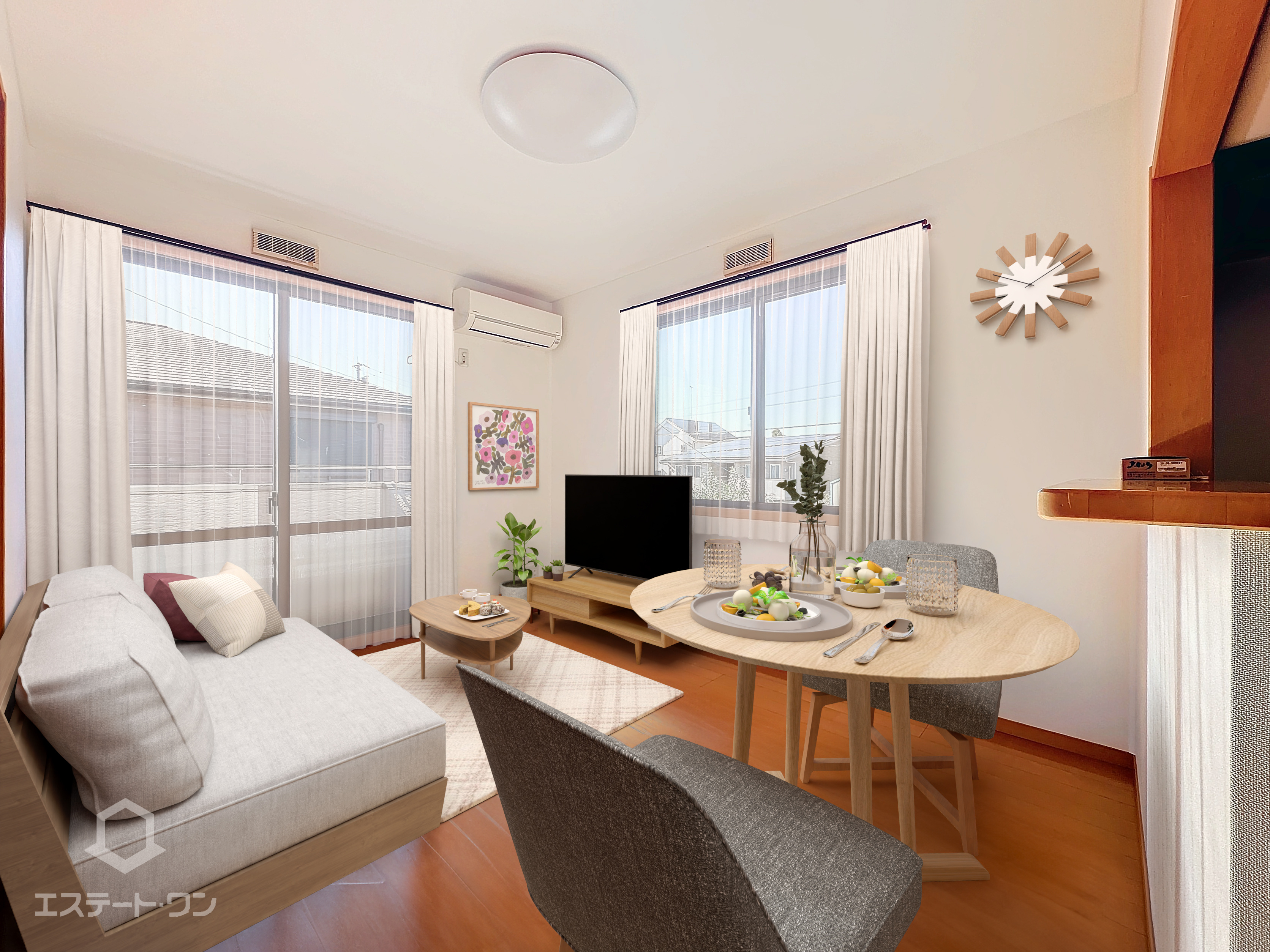 ソレイユBの洋室