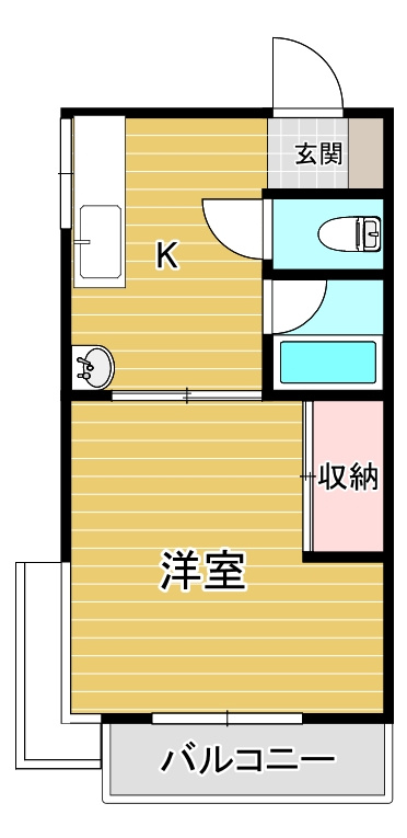 花梨ハイツの間取り