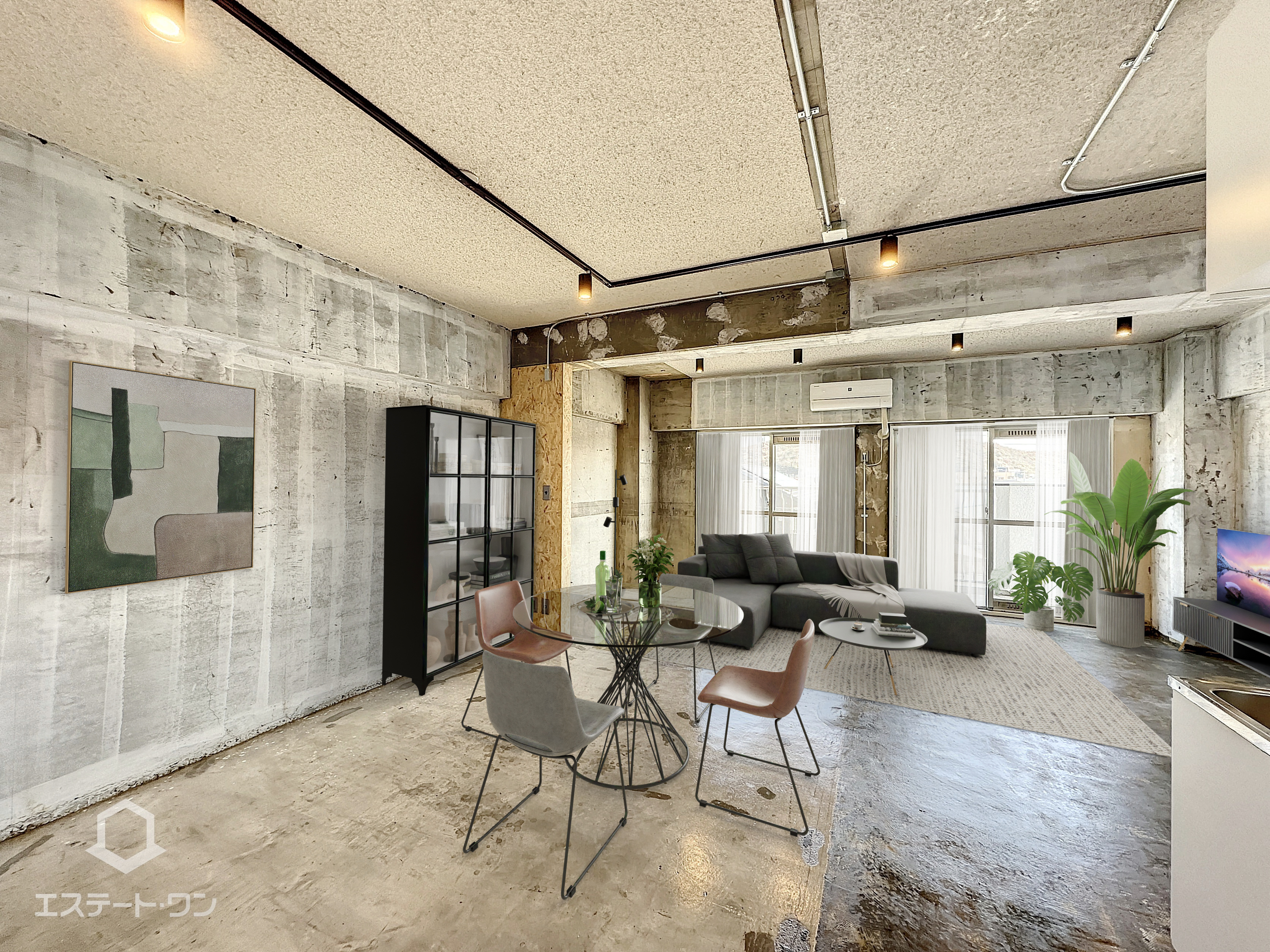 モダニスタ大正町の居間・リビング