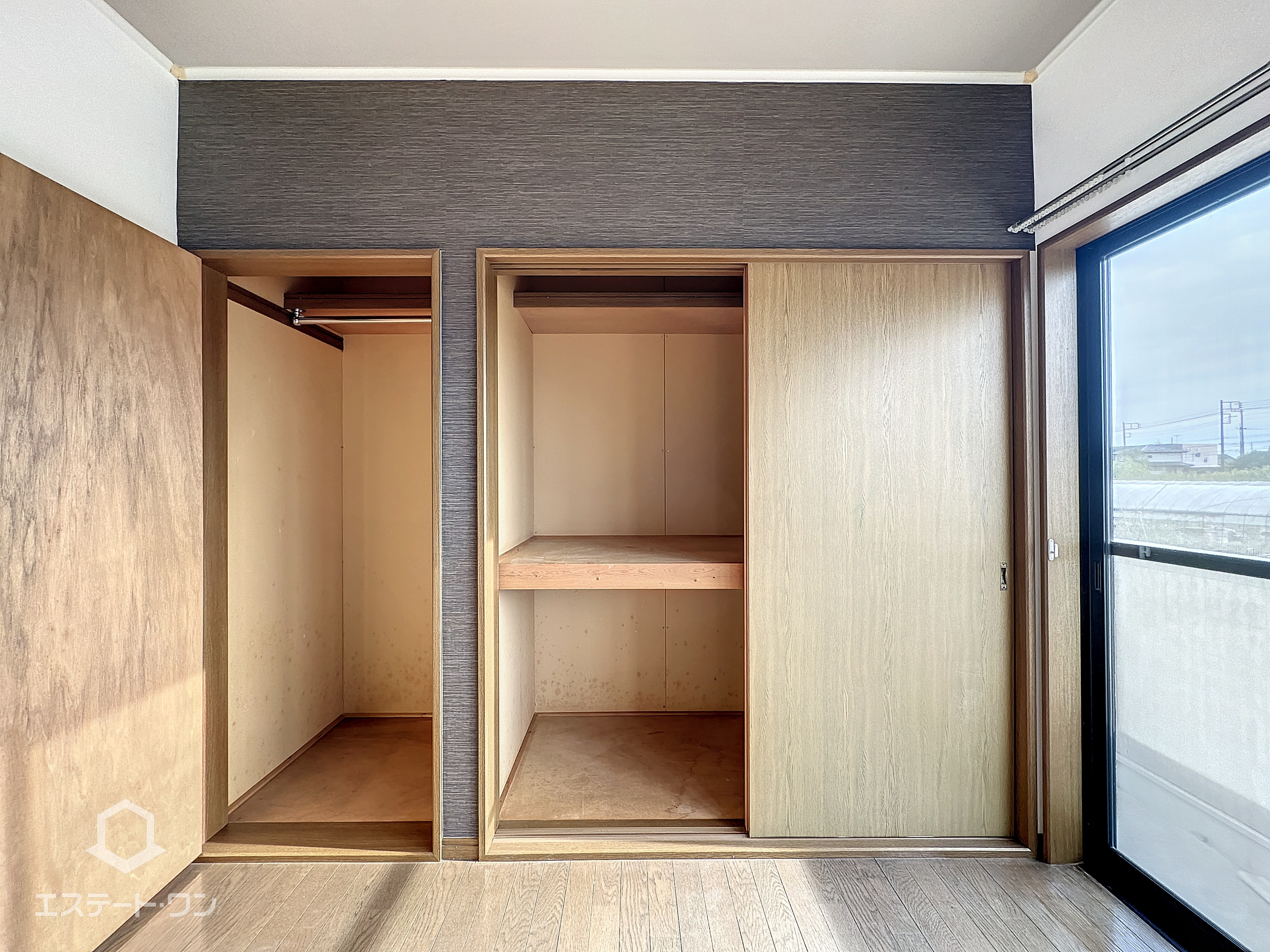 ベルハイツの収納|壁一面たっぷり収納できます☆