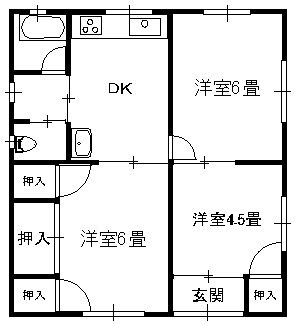 安藤貸家住宅の間取り