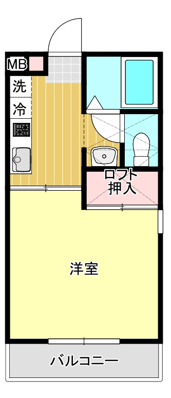 山口市折本２丁目の賃貸マンションの間取り