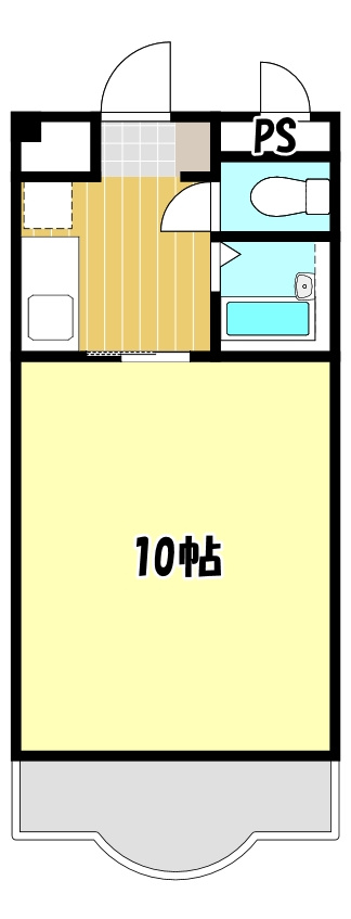 山口市桜畠５丁目の賃貸マンションの間取り