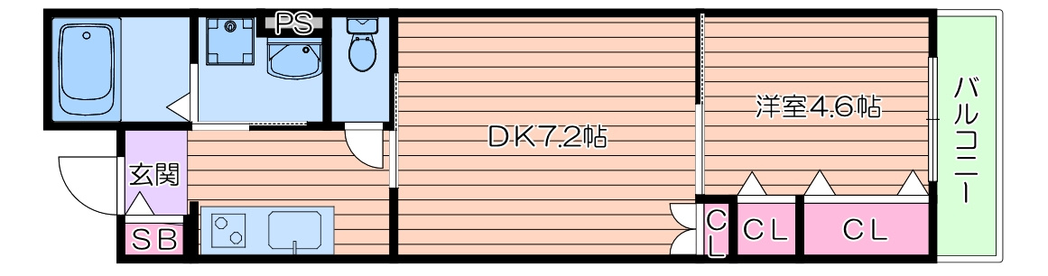 セレニティ松原の間取り