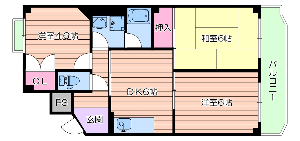 キャピタルハウス3番館の間取り