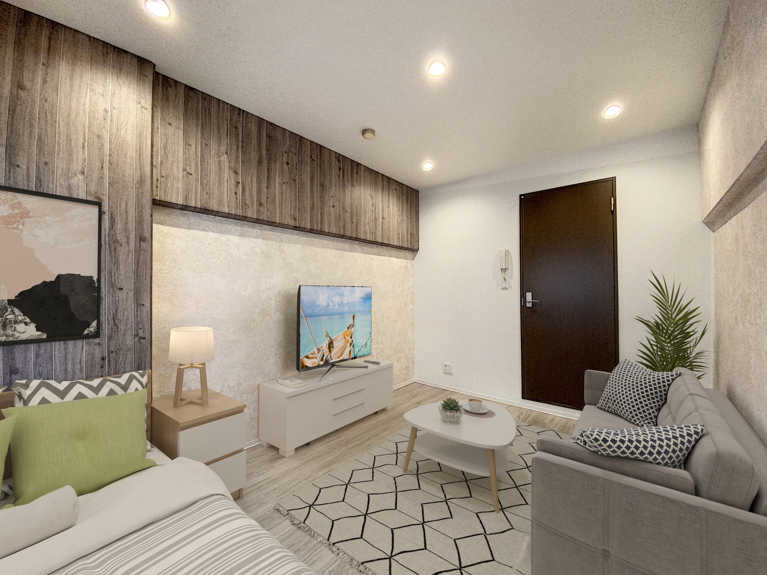 中崎町ハイツの洋室|明るい洋室です