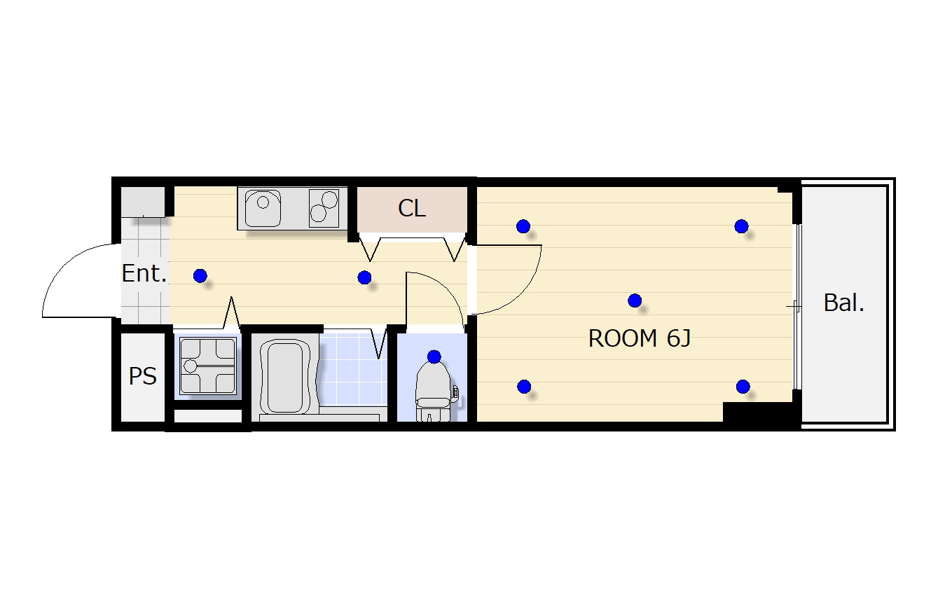 中崎町ハイツの間取り