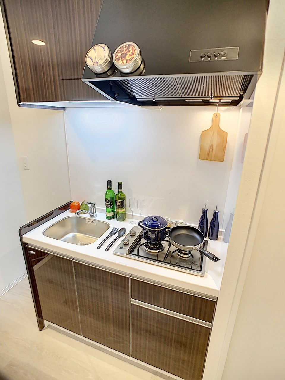 中崎町ハイツのキッチン|使いやすいキッチンです