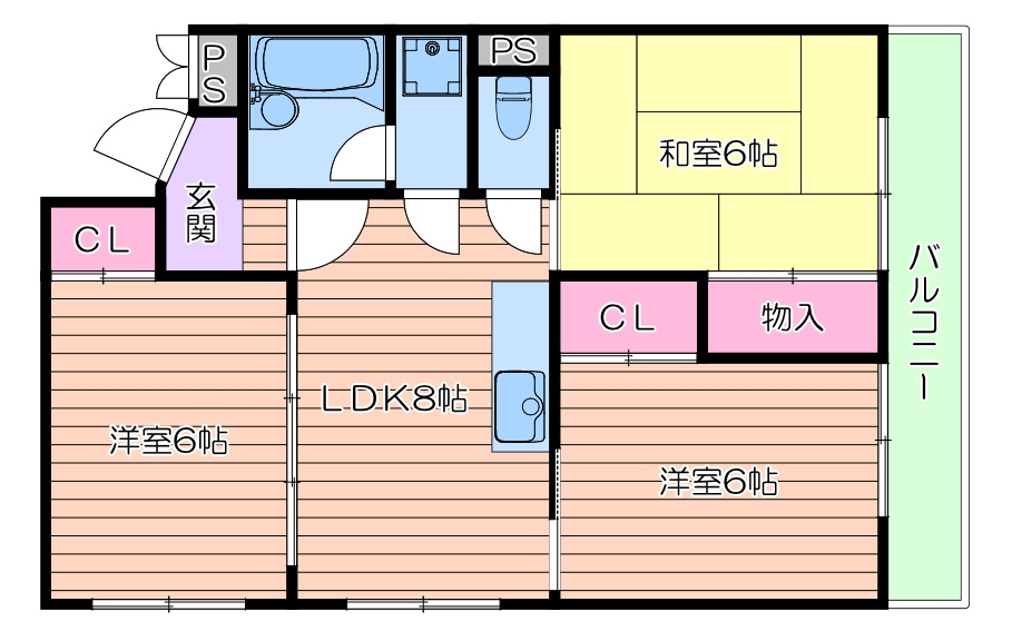エル三津屋の間取り