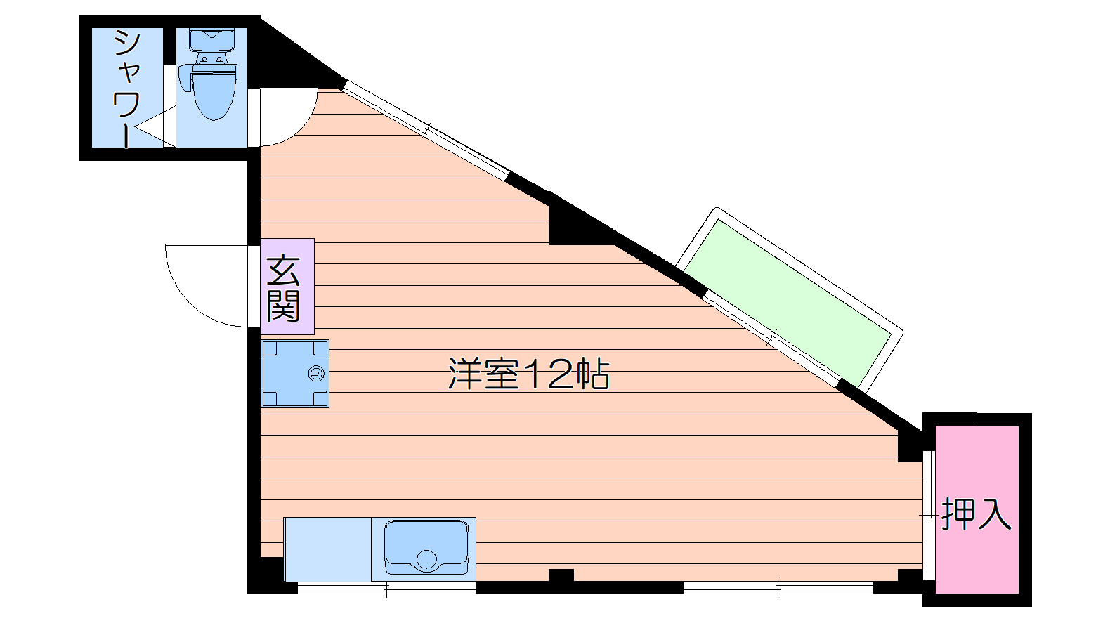 第六双葉荘の間取り