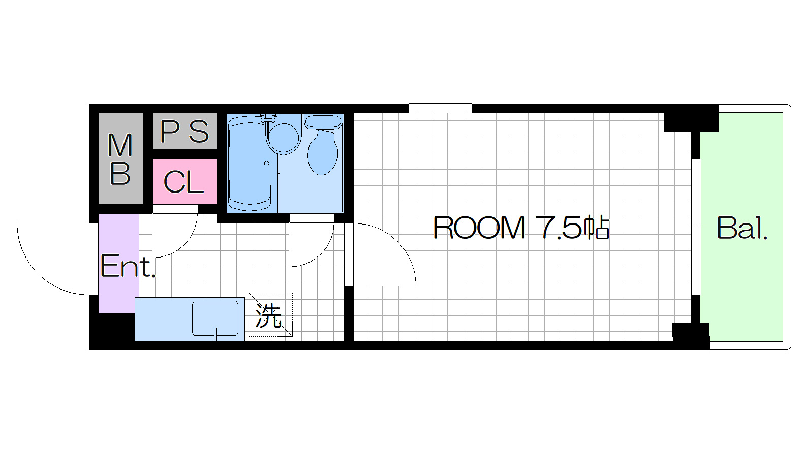 中崎町ハイツの間取り