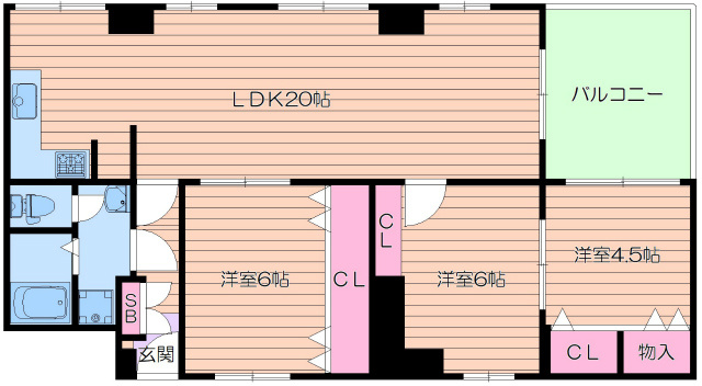 南千里オリーブヴィラの間取り
