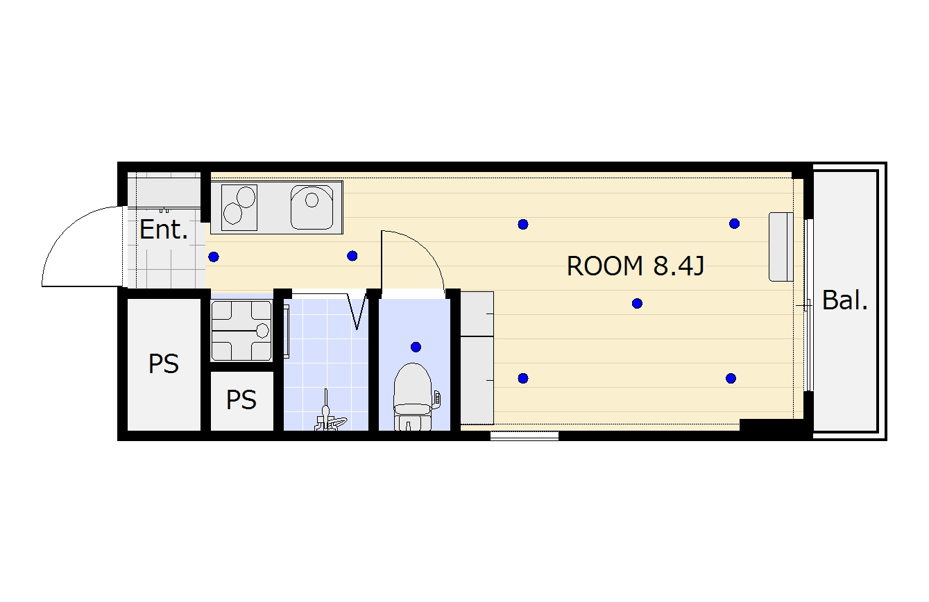 中崎町ハイツの間取り
