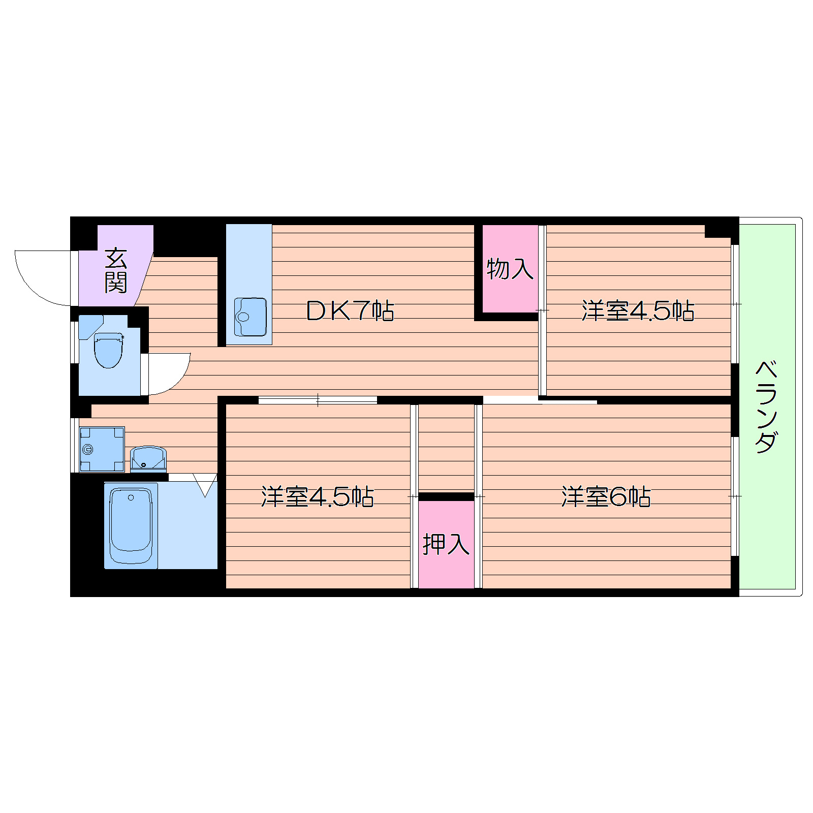 高塚増田ハイツの間取り