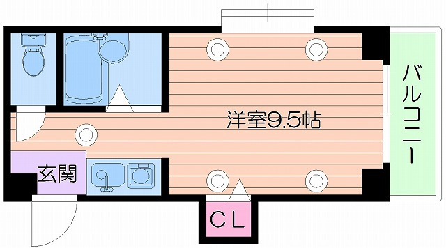 ル・パラ九条の間取り