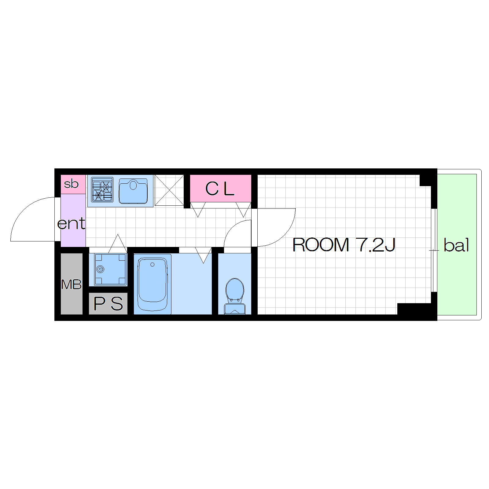 中崎町ハイツの間取り