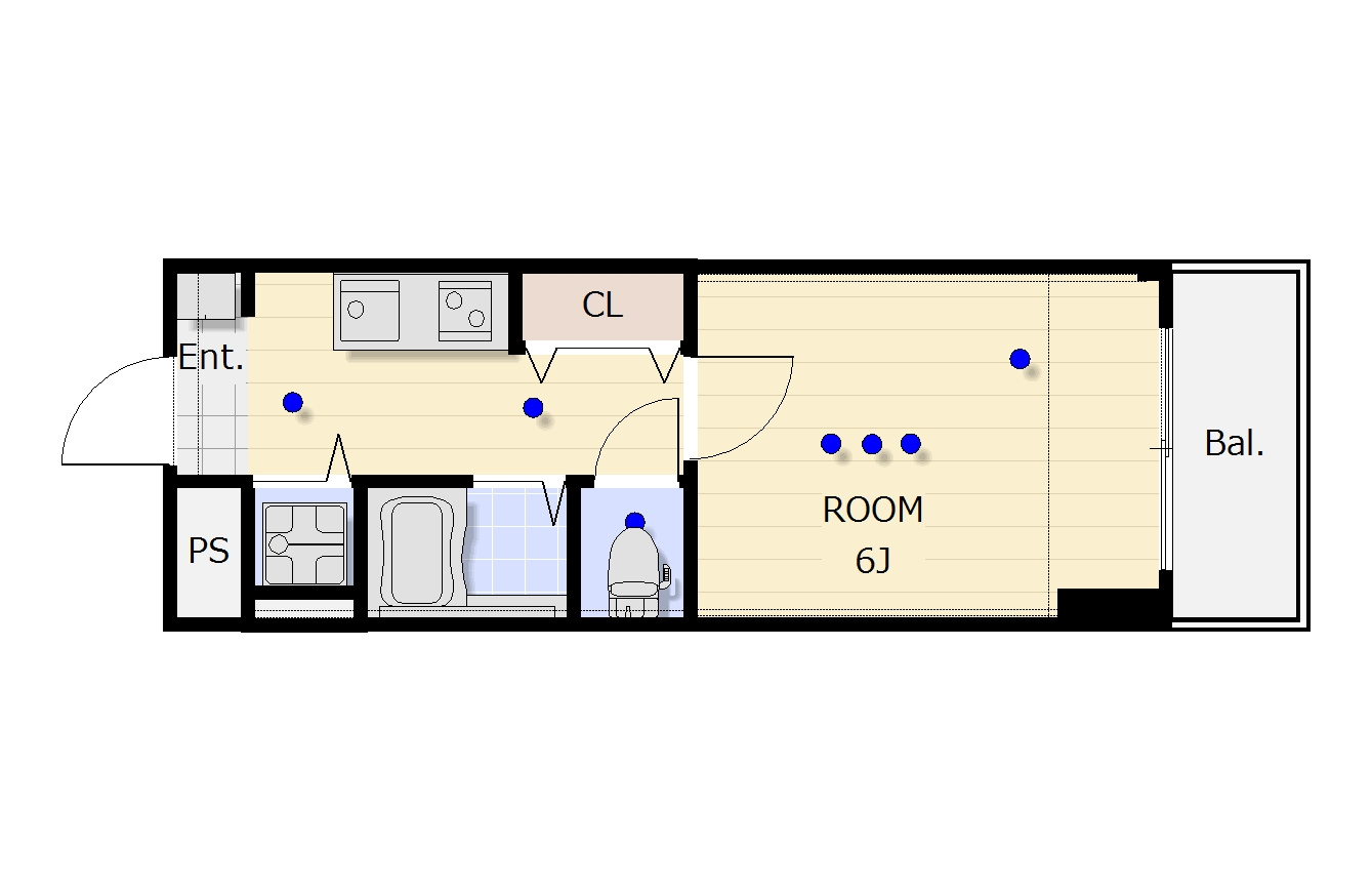 中崎町ハイツの間取り