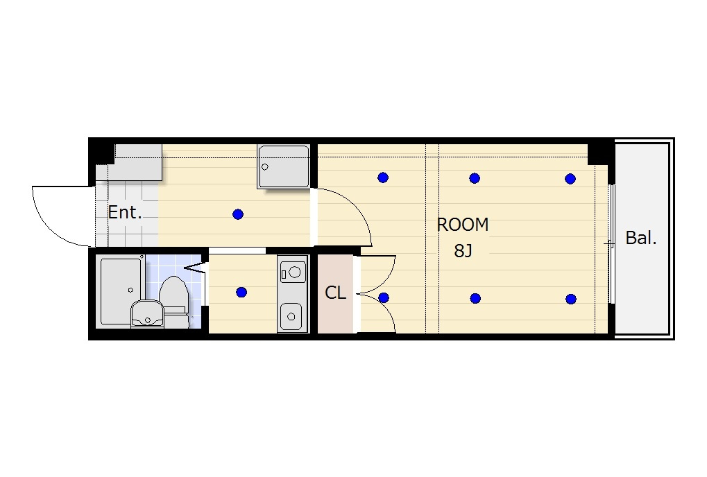 山村ハイツ1号館の間取り