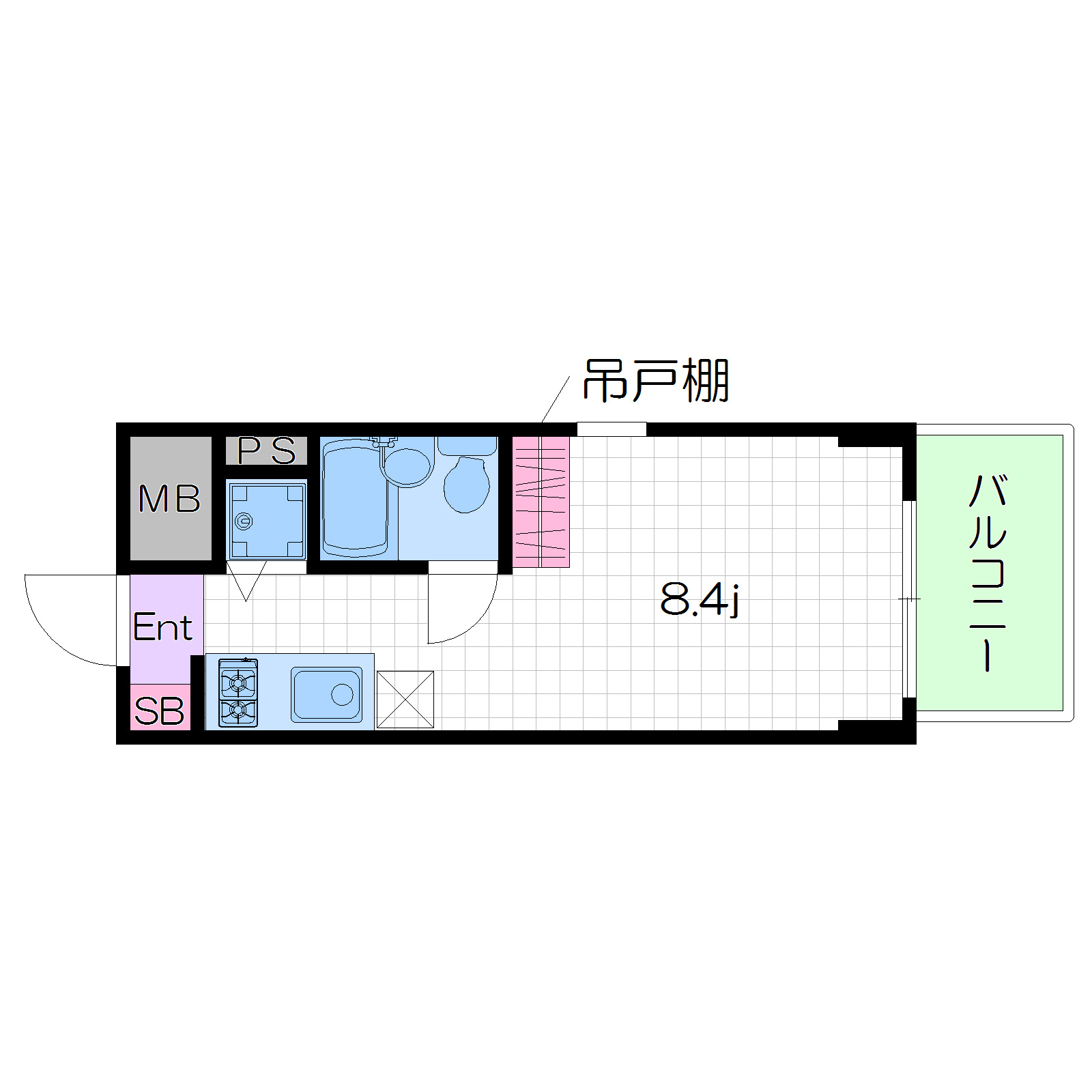 中崎町ハイツの間取り