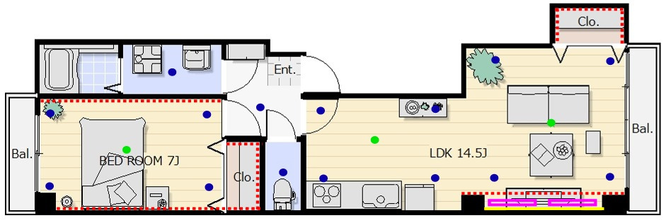 クオーレミマⅡの間取り