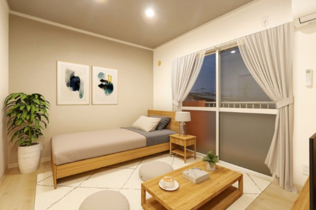 富田ハイツの洋室