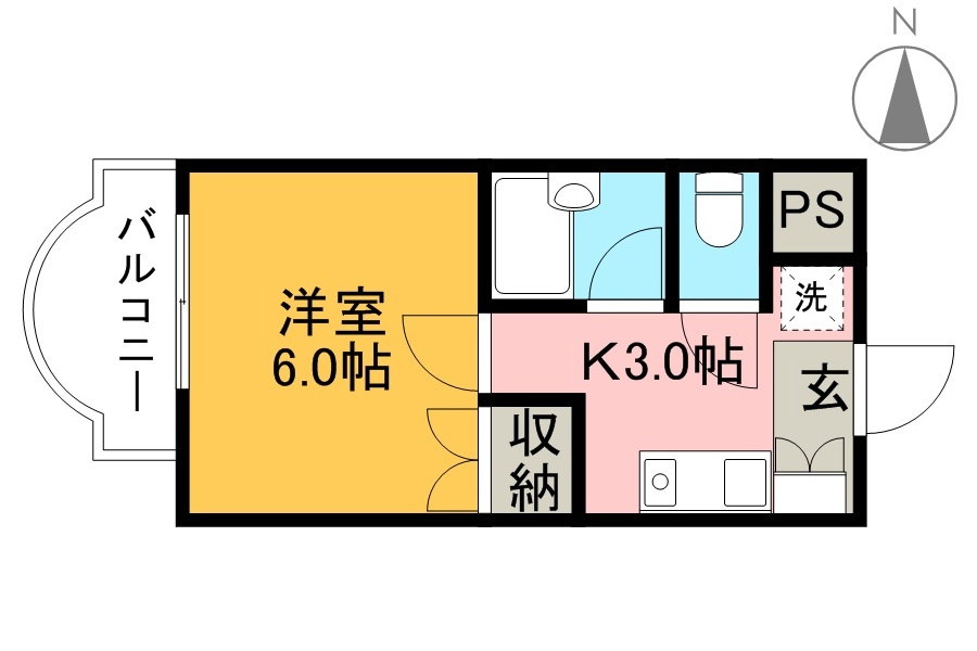 ミタニマンションⅢの間取り