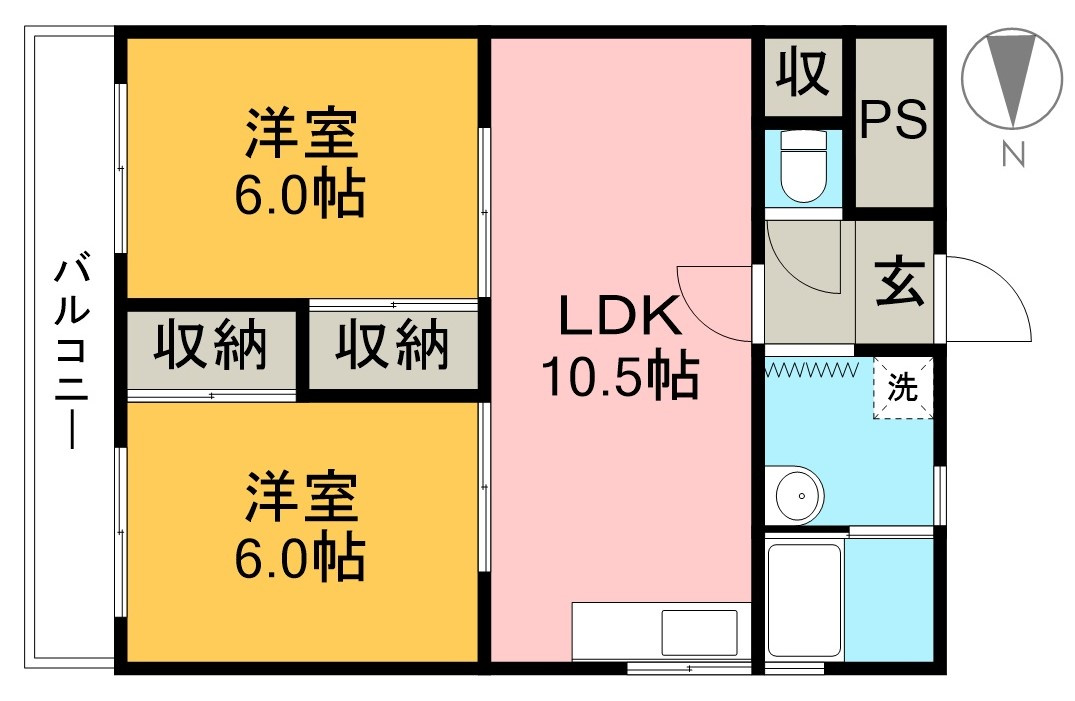 コーポ山﨑の間取り