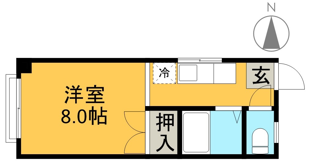 高知市曙町１丁目の賃貸マンションの間取り