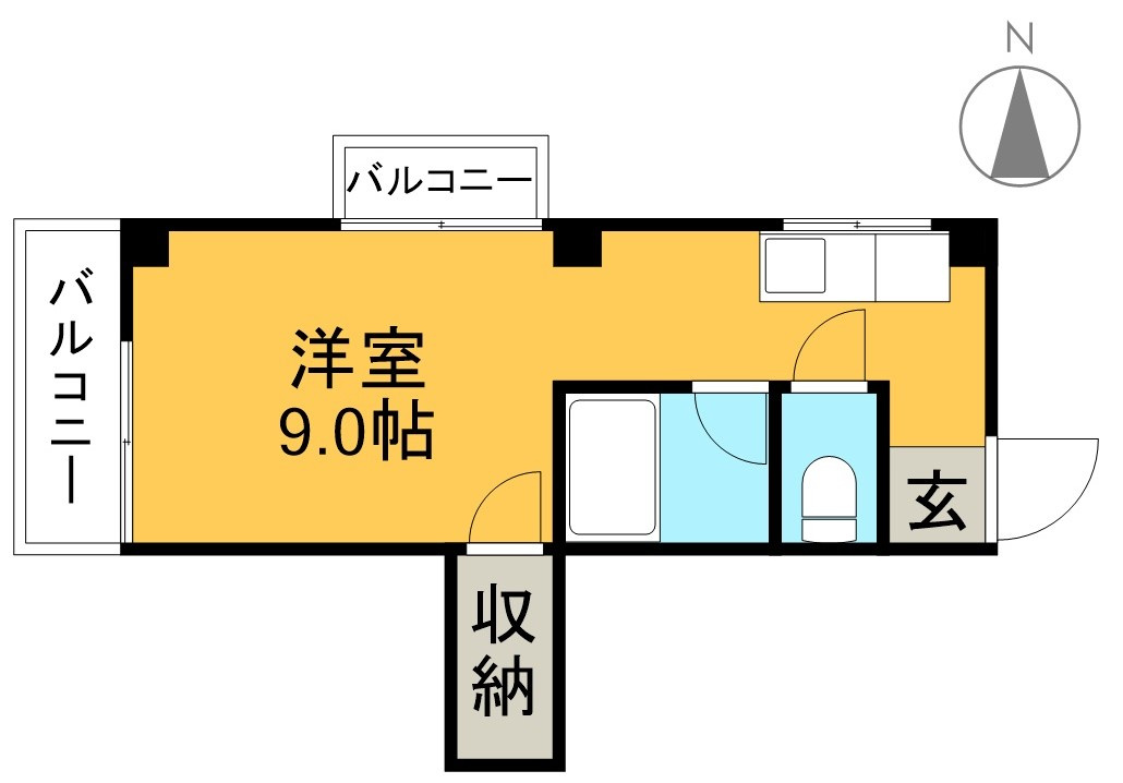 フライハイト朝倉の間取り
