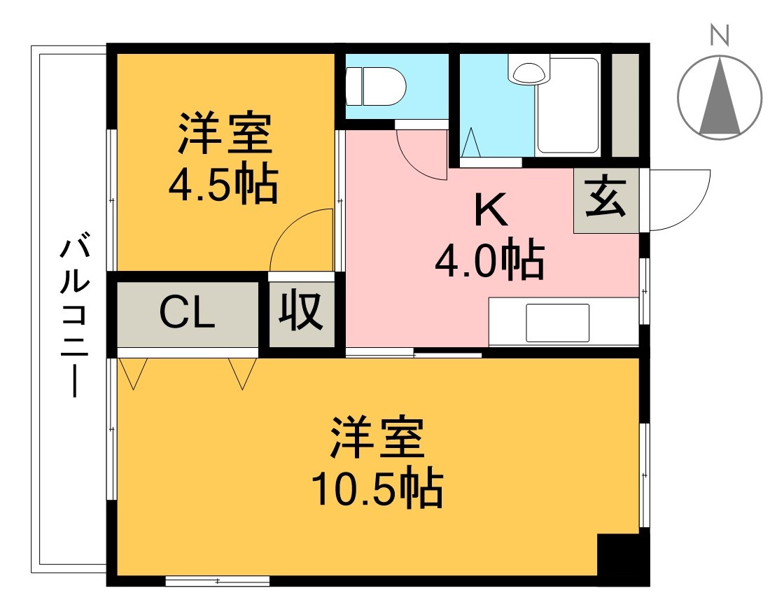 コーポ川江の間取り