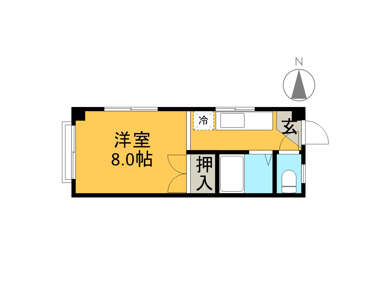 ハイツ片岡の間取り