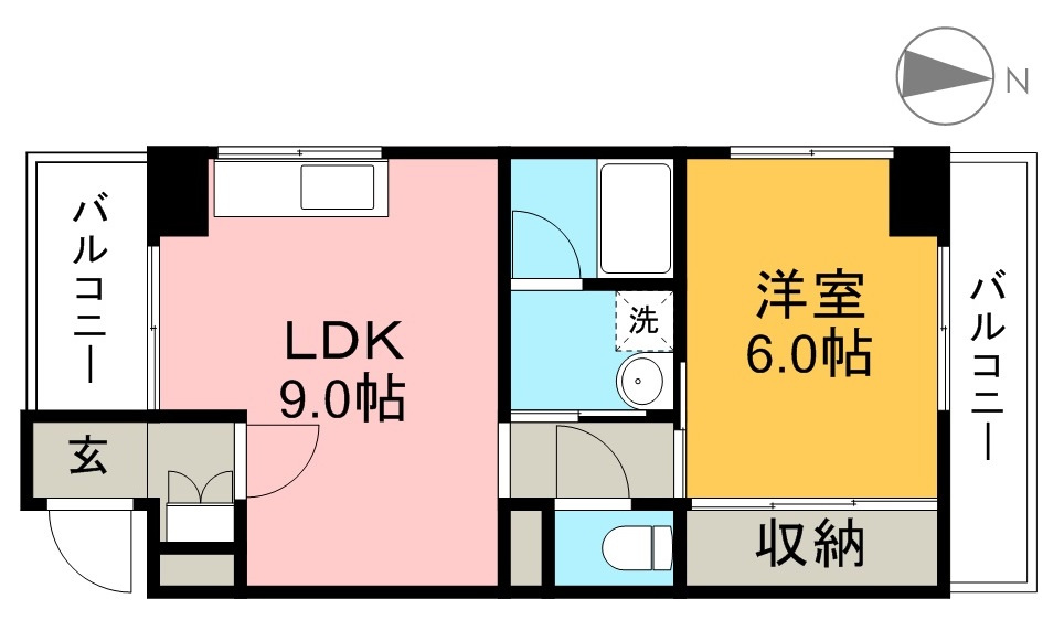 ドミール鷹匠町の間取り