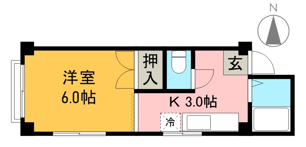 ハイツ片岡の間取り