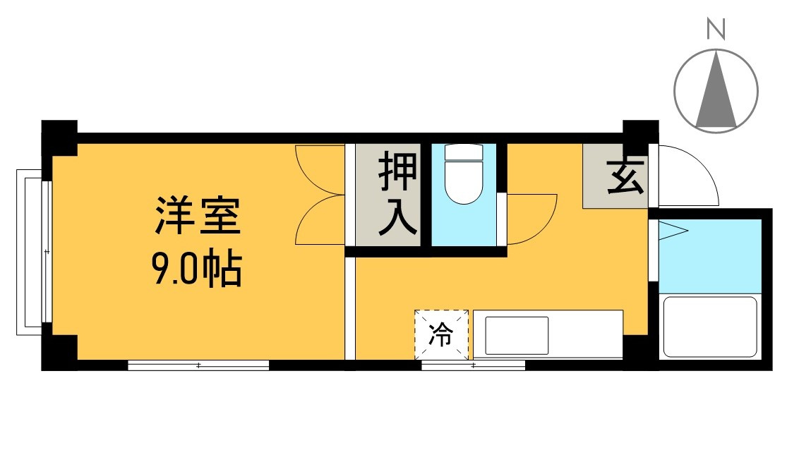 ハイツ片岡の間取り