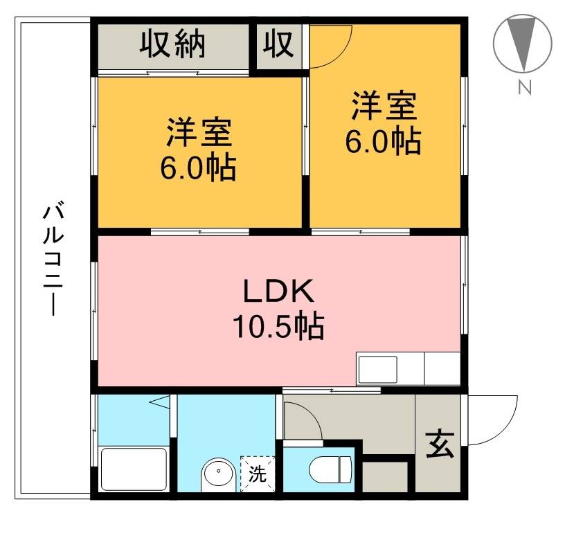 コーポ山﨑の間取り