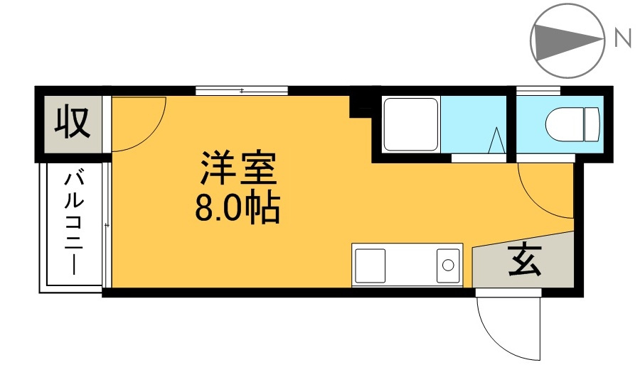 ハイツルネッサ楠の間取り