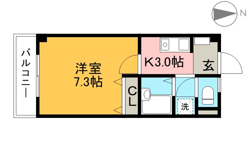 ヴィラアンソレイエ鴨部の間取り