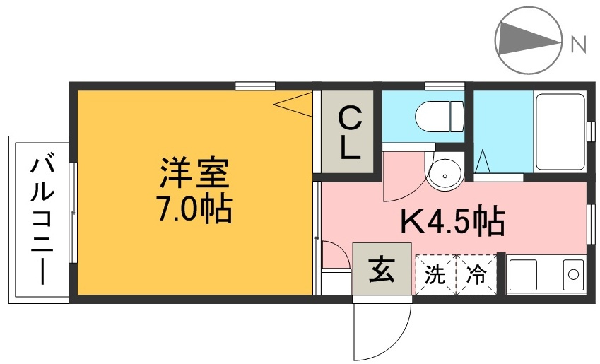 オージュ中久万の間取り