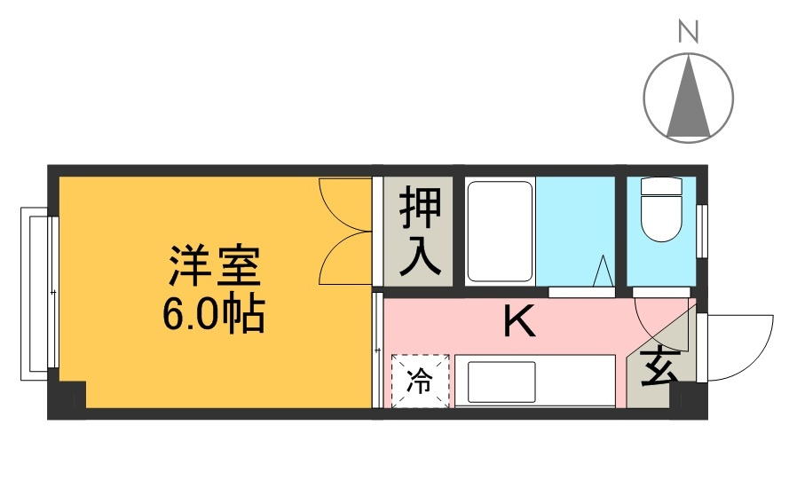 ハイツ片岡の間取り