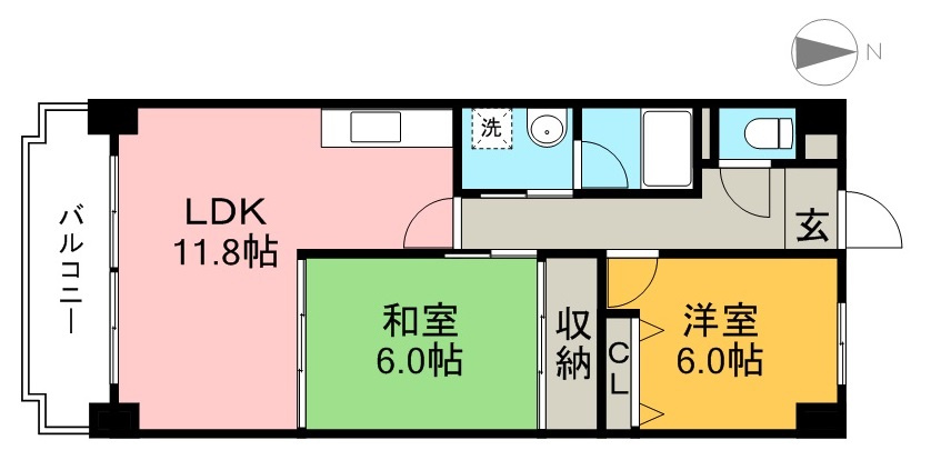サンハイツ上町の間取り