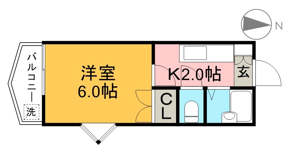 スカイプラザ新田の間取り