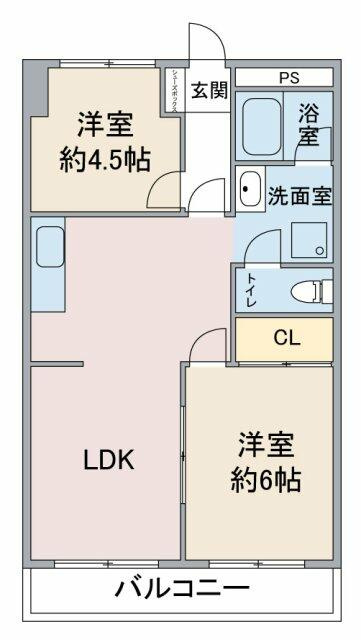 ロイヤルプラザヤマダ405の間取り
