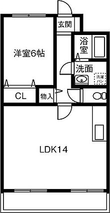 アスカビレッヂ402の間取り