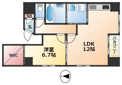 クレストステージ名駅の間取り