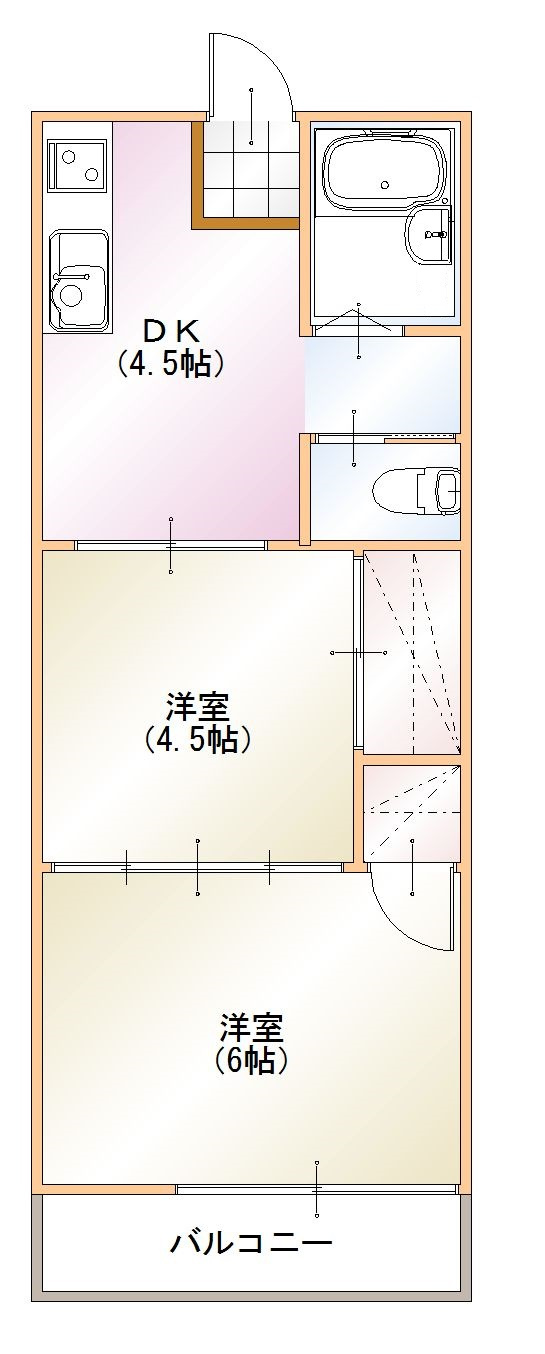 ハイムアヴィロード203の間取り