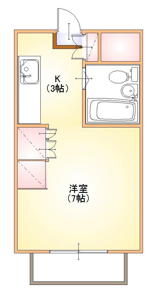 サンセゾン玉穂の間取り